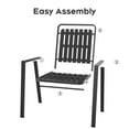 thumbnail image 3 of CHINNLUU 350LBS Outdoor Patio Chairs Set of 2, Patio Dining Chairs with Metal Frame, Heavy-Duty Outdoor Chairs with Armrest for Garden, Poolside, Backyard, Lawn, 3 of 8