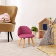 thumbnail image 5 of Oumilen Upholstered Kids Indoor Accent Chair with Wooden Legs, Pink Linen, 5 of 8