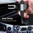 thumbnail image 2 of GETIHU-Soporte de gravedad para coche, montaje de rejilla de ventilación, GPS, para iPhone 12, 11 Pro, XR, XS, 7, 8 Max, Huawei, Xiaomi Mi, Redmi, Samsung y LG"No Logo Black" Fivean Soporte para teléfono de coche, 2 of 2