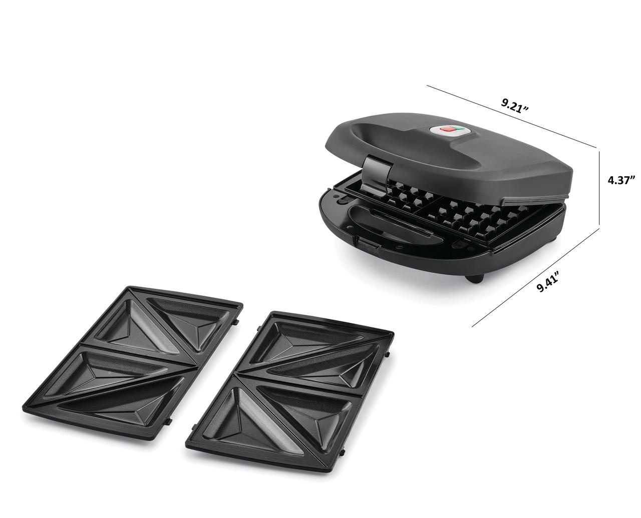 Mainstays 2-Slice Waffle and Sandwich Maker, 750W photo 4