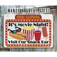 thumbnail image 6 of Metal Sign - Now Serving Movie Night - Durable Metal Sign - Use Indoor/Outdoor - Makes a Great Theater Snack Bar Sign and Decor (8" x 12"), 6 of 6