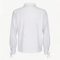 thumbnail image 5 of Medieval Lace Up, Shirt Belt Renaissance, Pirate Top Long, Sleeve Historical, Medieval Lace Up Shirt With Belt Renaissance Pirate Top Long Sleeve Historical Costume for Costume Party, White L, 5 of 8