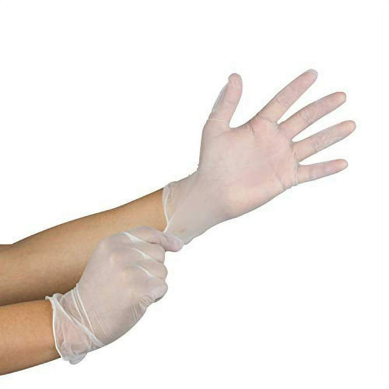 Karat FP GV1007 Vinyl Powder Free Gloves Clear Medium Case of 1000