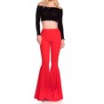 thumbnail image 1 of Txlixc Pantalones de campana sexy femenina, pantalones de moda retro sin fisuras de color sólido y cintura alta Txlixc  moda, 1 of 6