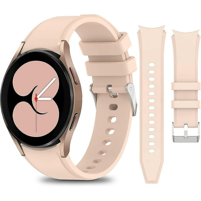 Compatible with Samsung Galaxy Watch 4 Band 40mm 44mm/ Galaxy Watch 4 Classic Bands 42mm 46mm/ Galaxy Watch 3 Band 41mm, No Gap Soft Silicone Sport Ad