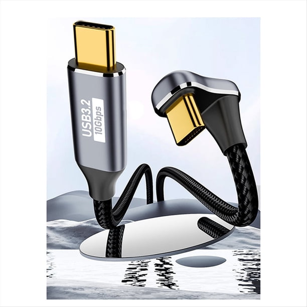 PD 100W USB C A Tipo C Codo OTG Cable de Datos Cable USB 3.2 Gen 2 10Gbps Sincronización de Datos 5A Suministro de Energía 4K60Hz,H
