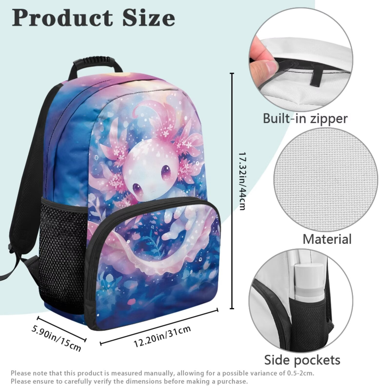 Pzuqiu Blue Tractor Backpack for Girls School Backpack Set for Kids 4 Piece Schoolbag with Lunch Box Pencil Case 17 Inch Boys Book Bags with Adjustable Shoulder Strap for Teens