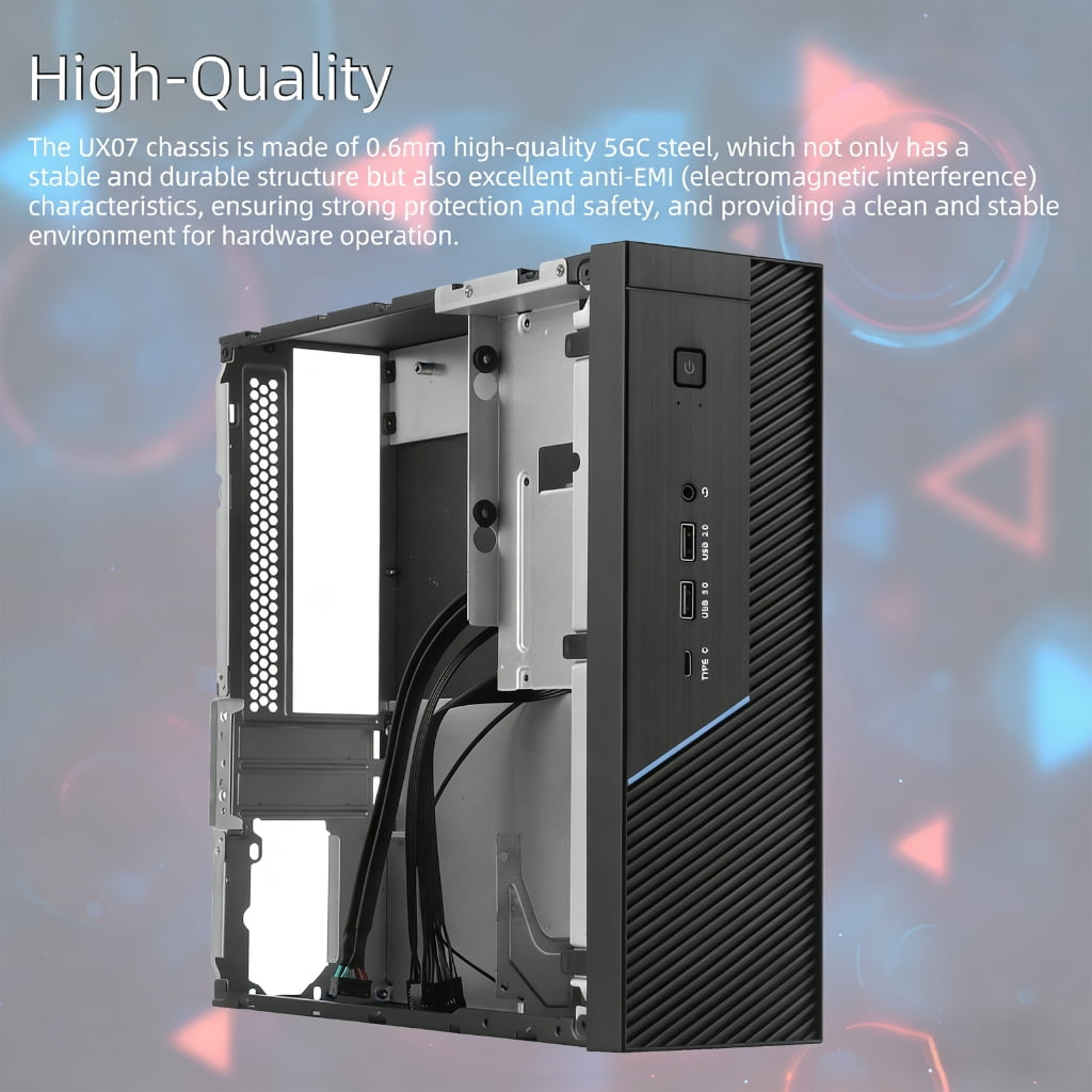 Miiottaa 8.3L Chassis HTPC Portable Mini Computer Case PC Support Home Theater Vertical