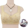 thumbnail image 4 of frariair Wireless Bras For Women Daisy Older Summer Breathable Front Button Full Support Wide Back Everyday Nursing Breastfeeding, 4 of 7