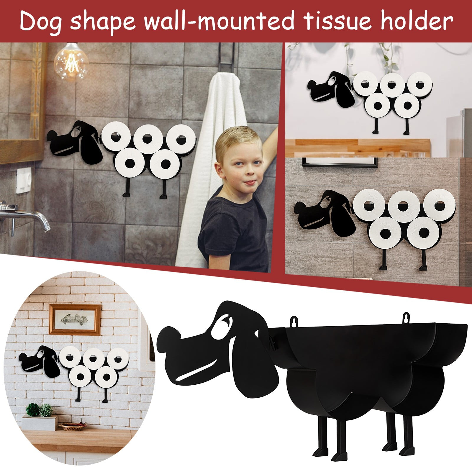 Details about   3PCS Creative Metal Wall-mounted Free-standing Bathroom Tissue Storage Portable