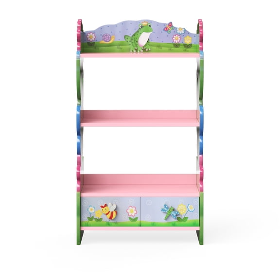 Fantasy Fields Magic Garden Kids 3-Tier Bookshelf & Drawer