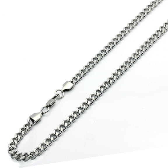 7mm Stainless Steel Chain Necklaces Cuban Link Curb Chain ( Available Length 20",24",30")