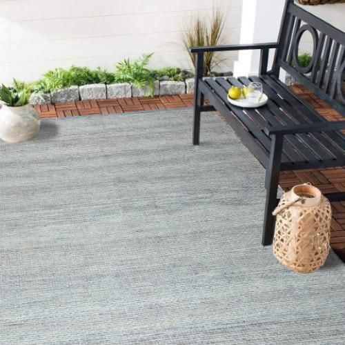 Ocean rug 5'x7' - Blue natural