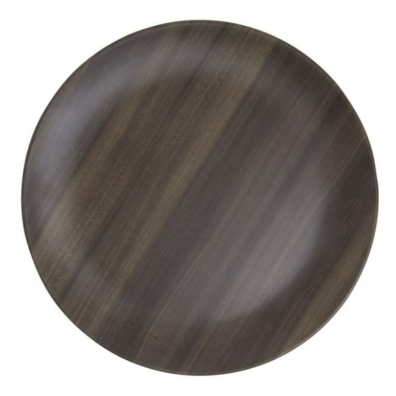 HUBERT® Faux Wood Plate with Acacia Finish - 8" Dia x 3/4" H