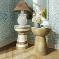 thumbnail image 6 of Pemberly Row Transitional Metal & Seagrass Side Table in Natural, 6 of 6