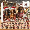 thumbnail image 4 of Countdown Sets 2D Christmas Sausage Dog Home Ornaments Holiday Advent Calendar Tree Decorations 24pcs Set for Festive Celebrations, 4 of 8