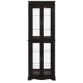 thumbnail image 5 of Tcbosik Glass Display Cabinet, Curio Cabinet with Adjustable Shelves and 4 Glass Doors, Bulb Included, Showcase for Living Room, Dining Room, Kitchen, Black, 5 of 11