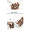thumbnail image 5 of Biezeib Womens Heart Buckle Belt Matte Wide Waist PU Leather Belt Fashion Accessories for Jeans Sweater Dress Overcoat, 5 of 6
