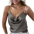 thumbnail image 1 of Moda sexy casual mujer sin mangas sólido camis v-cuello señoras tops chaleco Pompotops lopia1000123, 1 of 7