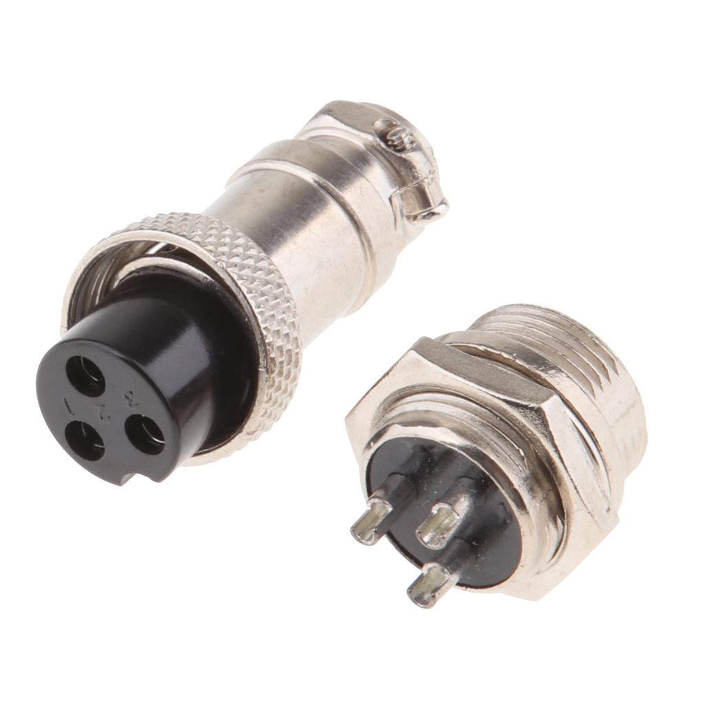 1 Set GX16 3-pin Male And Female Circular Aviation Socket