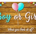 thumbnail image 4 of Wooden Background Gender Reveal Party Banner with Balloons and Lights Decors Party Supplies Photography Props Baby Shower Backdrop Celebration Decorations, 4 of 8