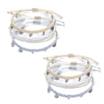 thumbnail image 1 of Juego de 2 tobilleras de cuerda impermeable para mujer, joyería con cuentas, pulsera trenzada ajustable Adepaton BST3002982-6, 1 of 5