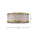 thumbnail image 2 of Upsala White Alabaster Antique Brass Metal Flush Mount Ceiling Light in Large, 2 of 4
