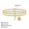 thumbnail image 2 of TINGN Initial Ankle Bracelets for Women Double Layered Initial Anklets Jewelry for Women, 2 of 7