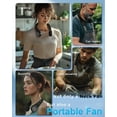 thumbnail image 3 of Jkjoy Portable Neck Fan with LED Display, 4000mAh Airflow Bladeless Fan for Indoor/Outdoor Travel, USB Rechargeable Wearable Personal Fan, 3-Speed Adjustable, Women's Neck Fan, 3 of 8