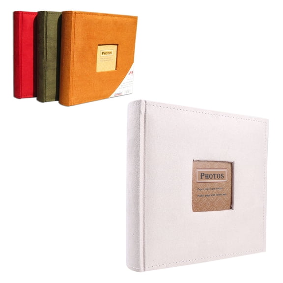 Clispeed Photo Album Velvet White 1Pcs 8.7x8.9x2.0in