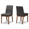 thumbnail image 2 of Baxton Studio Tara Dining Chair, Set of 2, Dark Grey, 2 of 8
