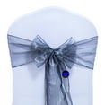 thumbnail image 2 of mds Pack of 50 Organza Chair Sash Bow Sashes for Wedding Decoration -Silver Gray, 2 of 7