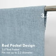 thumbnail image 3 of DriftAway Double Layer Linen Blackout Tie Up Curtains Thermal Insulated Fully Lined Balloon Roman Shade Bathroom Window Adjustable Rod Pocket for Small Window 25 Inch by 47 Inch Dusty Blue, 3 of 5