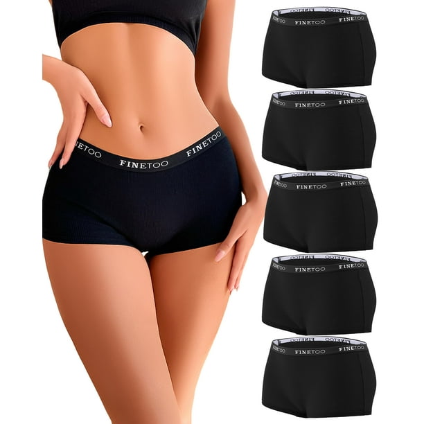 Calzoncillos tipo bóxer de algodón FINETOO para niño, 5 unidades