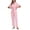 Pink, variant on ANLIQI Women's 100% Cotton Pajama Set Button Down Short Sleeve Shirt and Long Pants Sleepwear Soft ladies Lounge Sets(Pink, M)