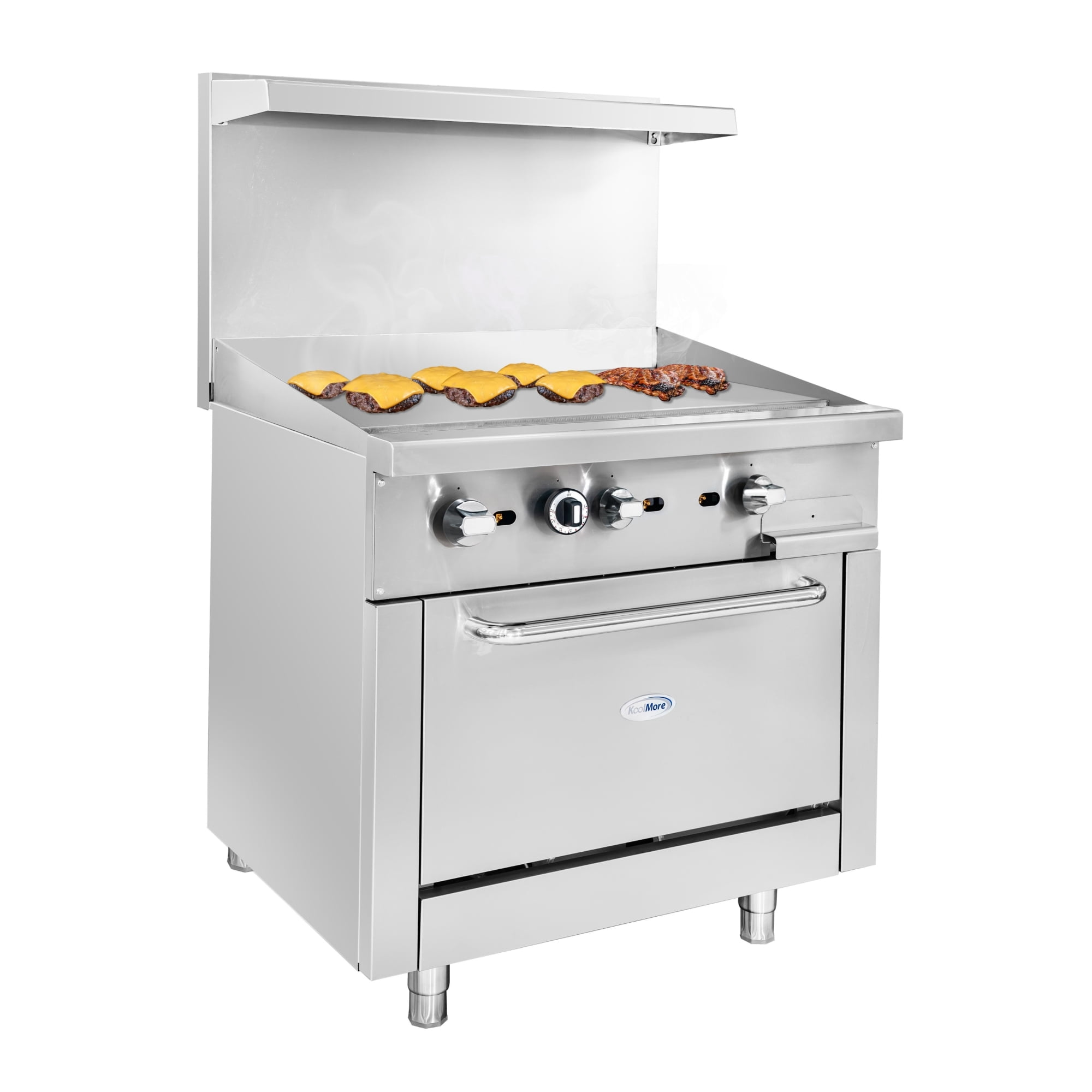 Commercial 36" Oven with 36" Griddle Top with 90000 BTU