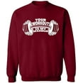 thumbnail image 2 of OXI Crewneck Sweatshirt - Your Workout is,Basic Casual Sweatshirts for Men's and Women Fleece Sweatshirt Long Sleeve- Cardinal Red Small, 2 of 2