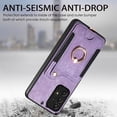 thumbnail image 4 of SaniMore for Samsung Galaxy A53 5G Wallet Case, [RFID Blocking] Elastic Card Slot Vehicle Magnetic PU Leather Ring Holder & Lanyard Stand Money Pocket Cover for Samsung A53 5G, Purple, 4 of 15