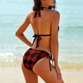 thumbnail image 3 of SKQIT Check Plaid Scottish Pattern Swimsuits Side Tie Triangle Bikini 2 Piece Set Swimwear Bathing Suit for Women, 3 of 6