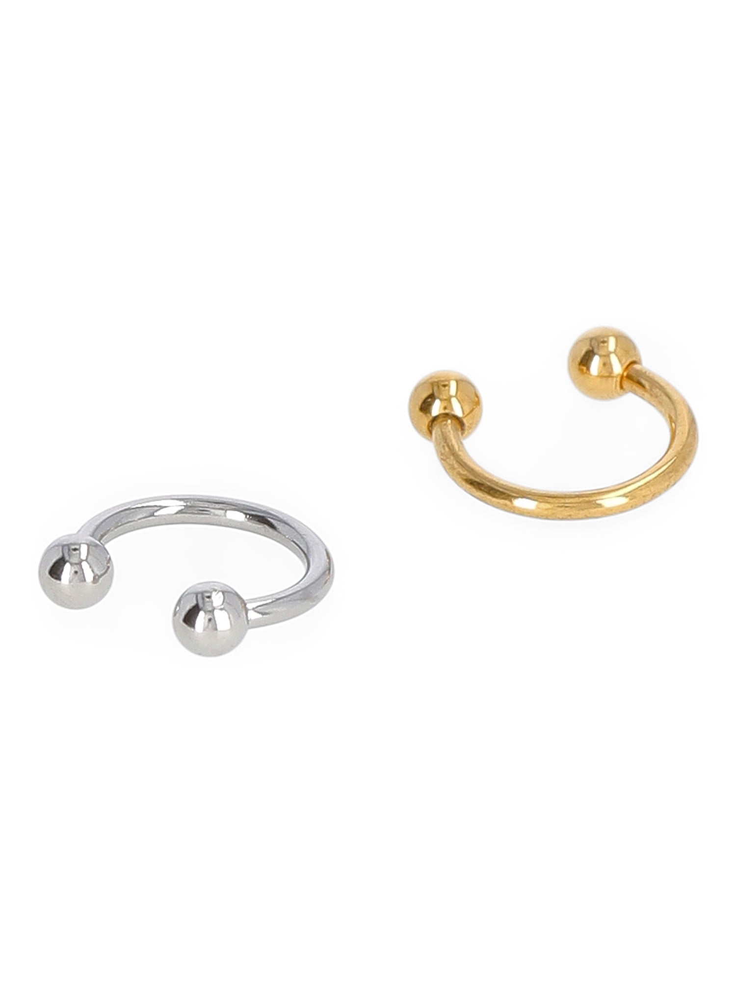 No Boundaries Women's 16G Stainless Steel Septum Pack, 2-Pieces, Women's