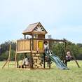 thumbnail image 2 of Dolphin Playground wooden Swing Set with Slide - Sturdy Backyard Playset for Toddlers & Kids, Easy Assembly, 2 of 8