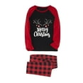 thumbnail image 3 of Odeerbi Christmas Pajamas for Family Holiday Long Sleeve Family Christmas Pajamas Matching Sets Dad Plaid Printed Tops Pants Set Two-Piece Sleepwear Xmas Family Matching PJs Set Multicolor, 3 of 3