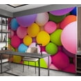 thumbnail image 3 of Tiptophomedecor Abstract Wallpaper Wall Mural - Colourful Balls, 3 of 7