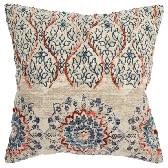 Funda de Almohada Rizzy Home 51x51 cm Algodón Natural