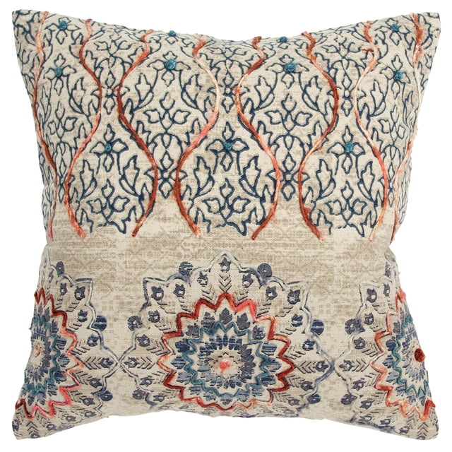 Funda de Almohada Rizzy Home 51x51 cm Algodón Natural