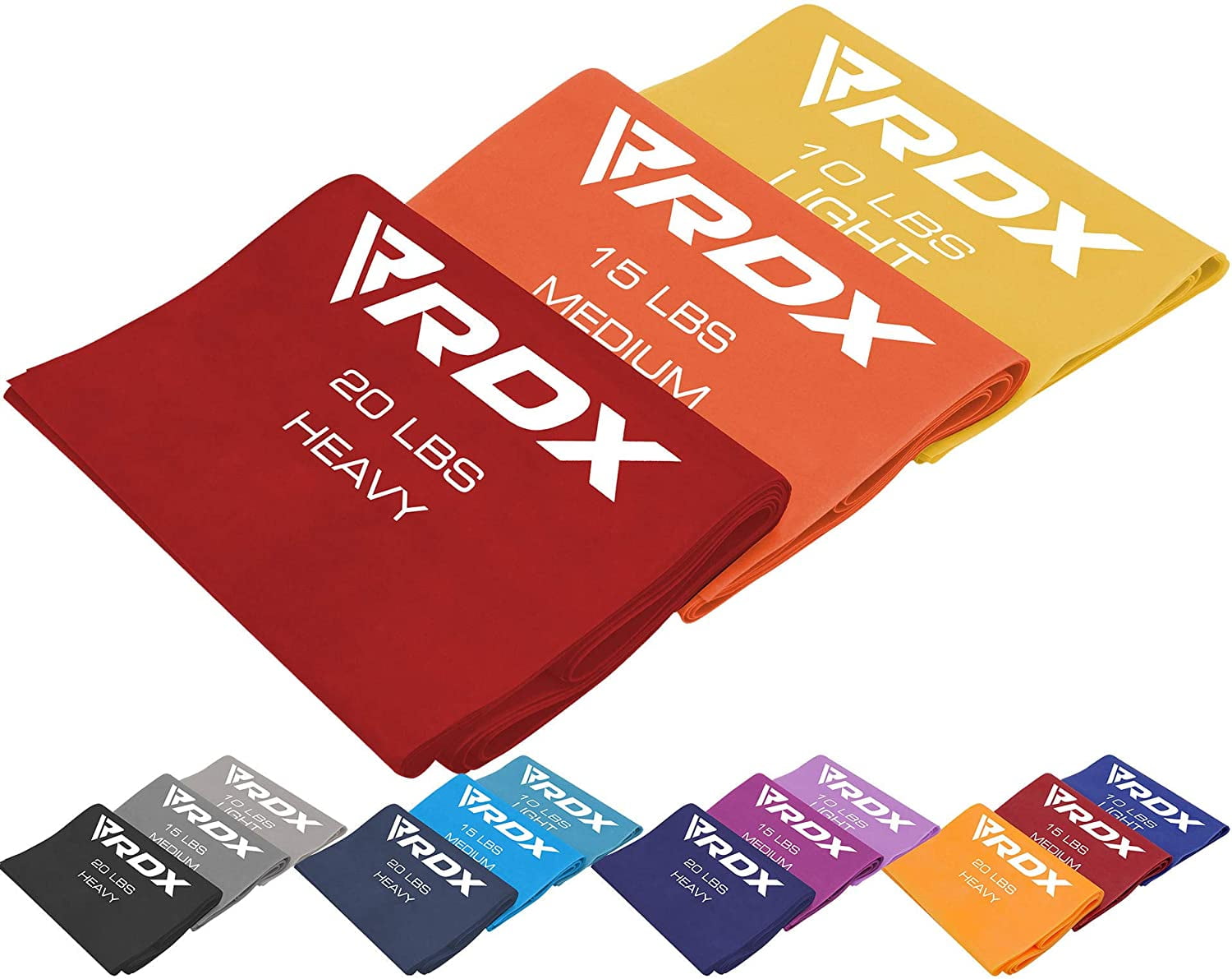 RDX Exercise Resistance Bands TPE 3 Level Set, Reach RoHS CPSIA