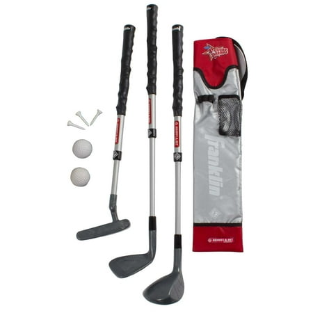 Franklin Sports Franklin 14224 Youth Sports Powerhouse Golf Set - Grey| Black | Red - Adjustable from 20