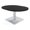 Black Cypress w/Silver Base, variant on Small Racetrack Shaped Coffee Table With Square Metal Base 34X45
