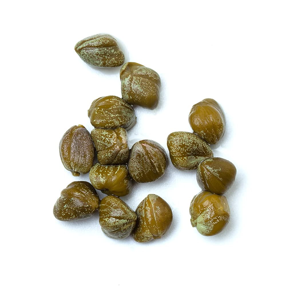 Sanniti Spanish Non Pareil Capers in Vinegar and Salt Brine - 33.5 oz (2 Pack)