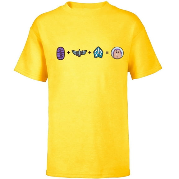 Disney and Pixar’s Toy Story Buzz Lightyear Emoji Code - Short Sleeve T-Shirt for Kids - Customized-Yellow